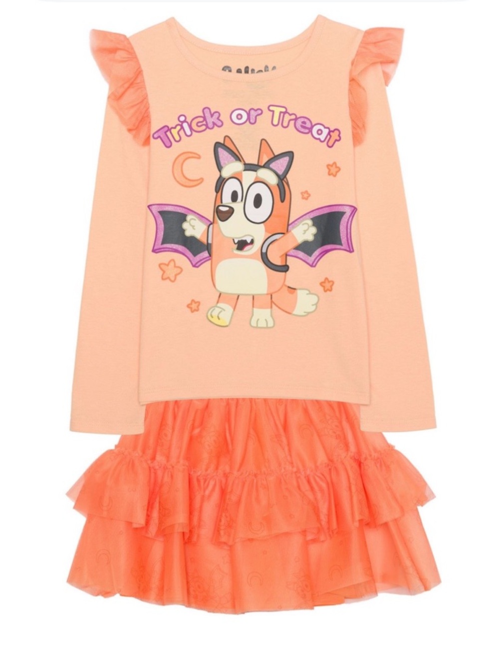 Bluey Trick or Treat 2-pc. Long Sleeve Top & Skirt Set size 7 NWT